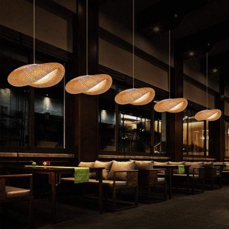 Rinwa Suspension Nuage Bohème. Bambou. Bois. Salon