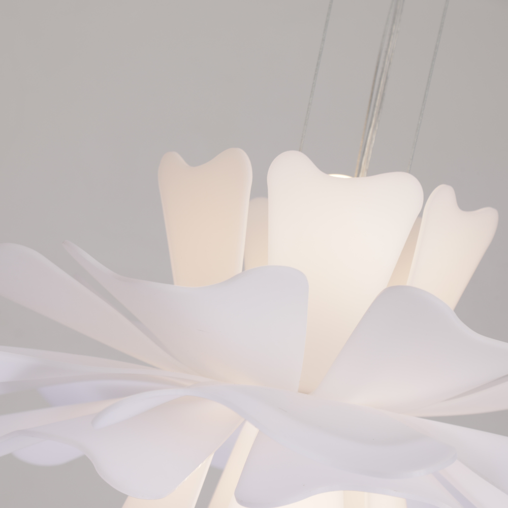 Niva Suspension Fleur Moderne Blanc Salon - Neutralighting