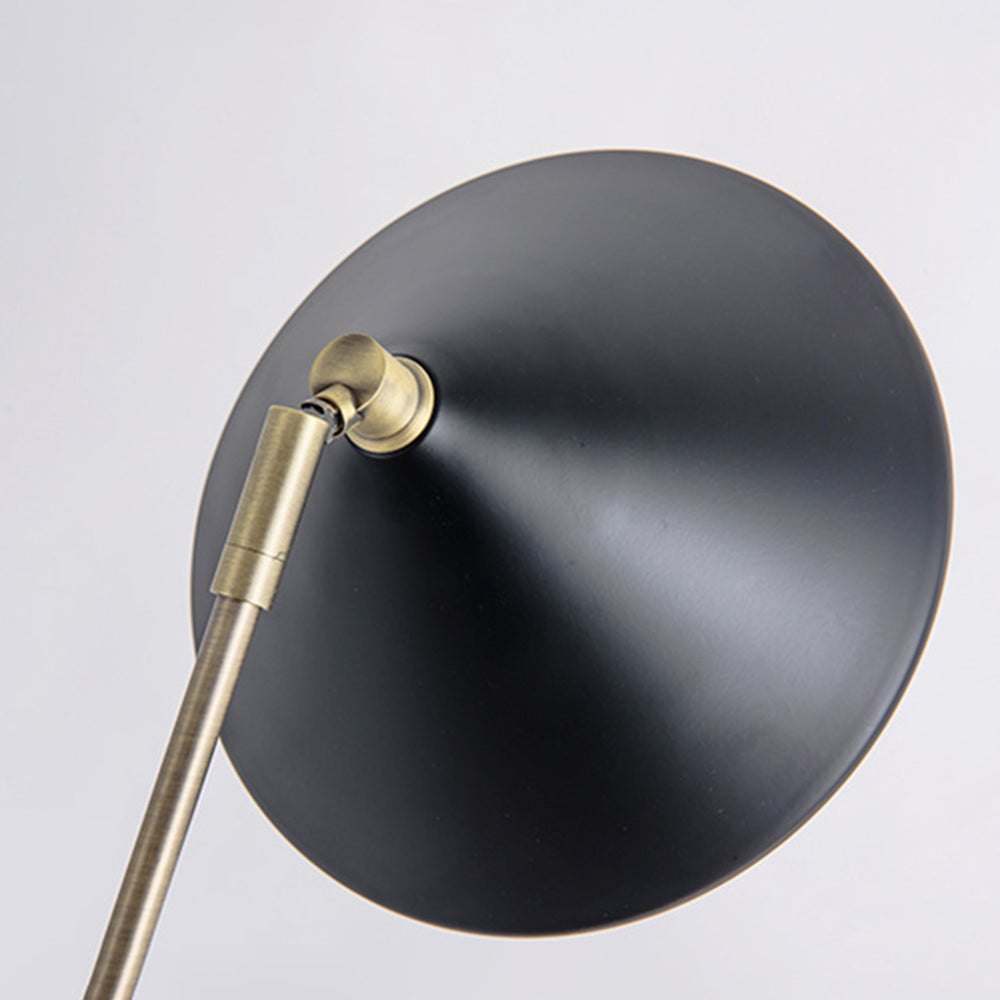 Arisha Design Lampadaire Dôme Vintage Métal Noir/Laiton Salon/Chambre