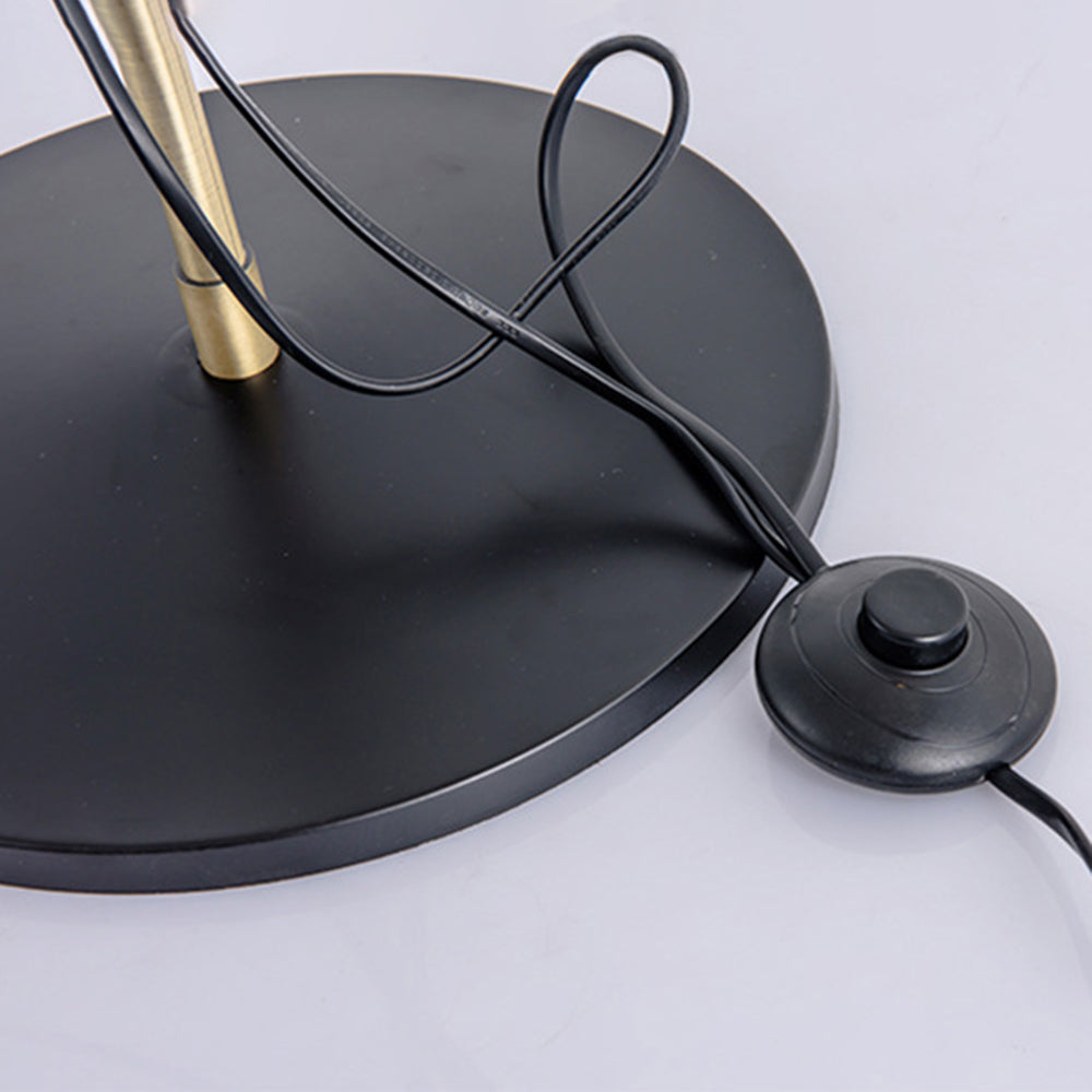 Arisha Design Lampadaire Dôme Vintage Métal Noir/Laiton Salon/Chambre