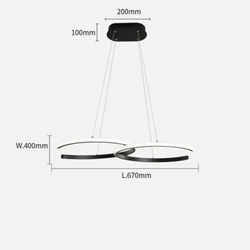 Arisha Luminaires suspension de lumière pendante de l'anneau LED pour la salle à manger - Neutralighting