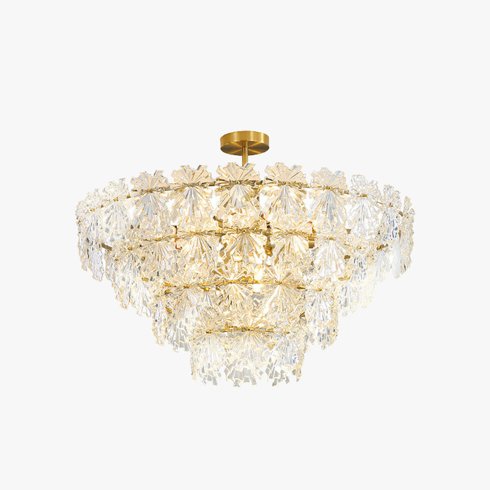 Kristy Suspension Anneau Vintage, Métal/Verre, Doré, Restaurant/Salon - Neutralighting