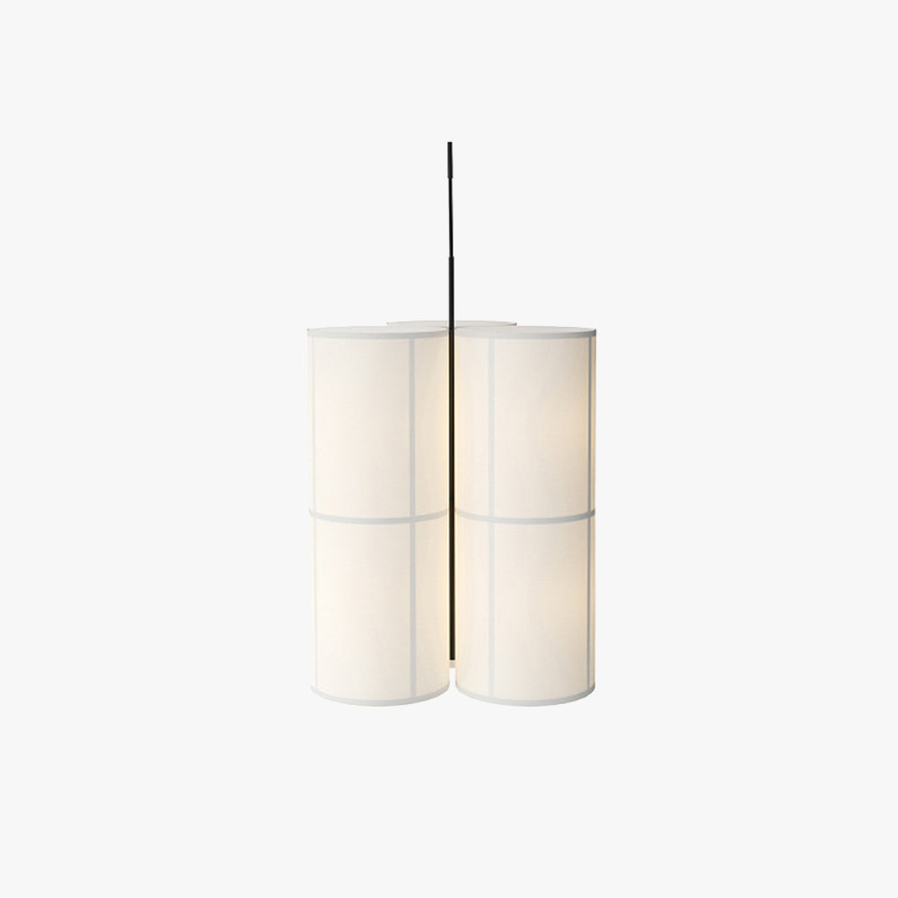 Calen Suspension Cylindre Vintage. Métal/Soie. Blanc/Beige/Noir. Chambre à Coucher/Salon - Neutralighting