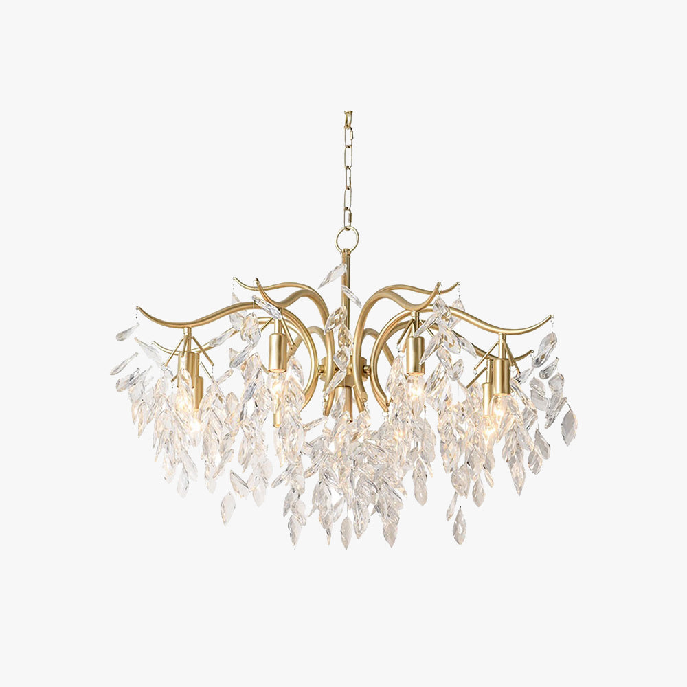 Kristy Suspension Multi Luxueux, Cristal/Cuivre, Noir/Or, Salon - Neutralighting