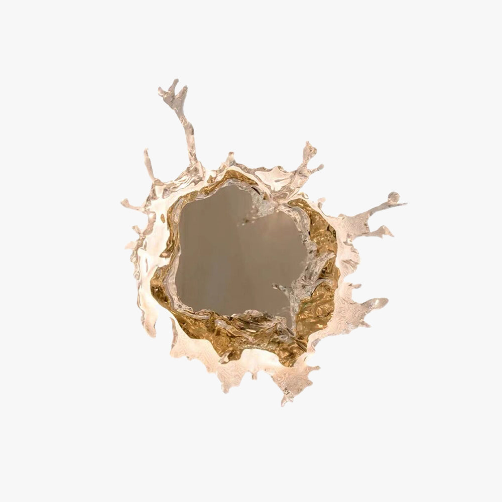 Kristy Applique Murale Rond Moderne, Résine/Métal, Or/Argent, Salle de Bain - Neutralighting