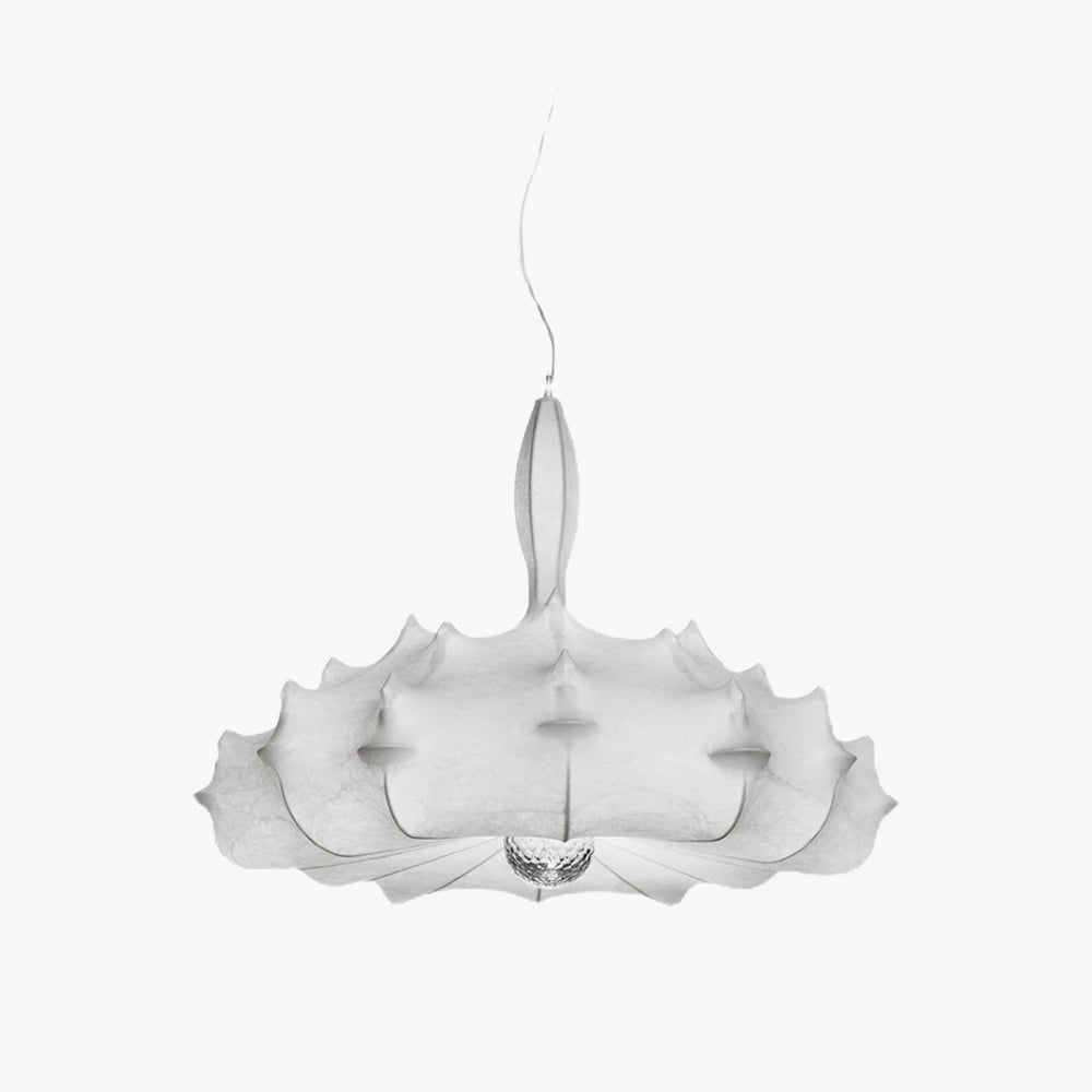 Ritta Suspension Vintage, Métal/Soie, Blanc, Salon/Salle à Manger - Neutralighting