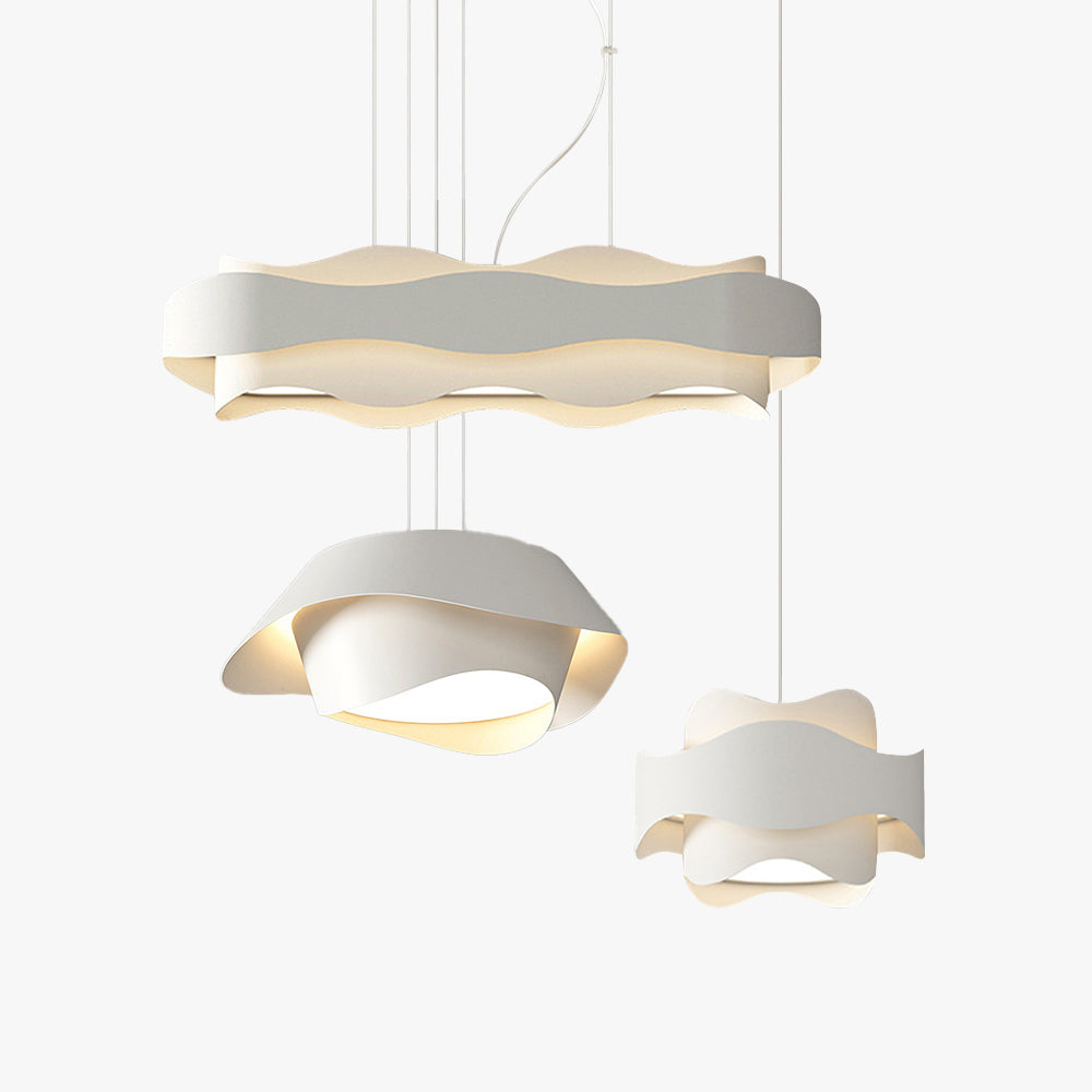 Arisha Suspension Ronde Contemporaine, Métal, Blanc, Chambre à Coucher/Salle à Manger - Neutralighting