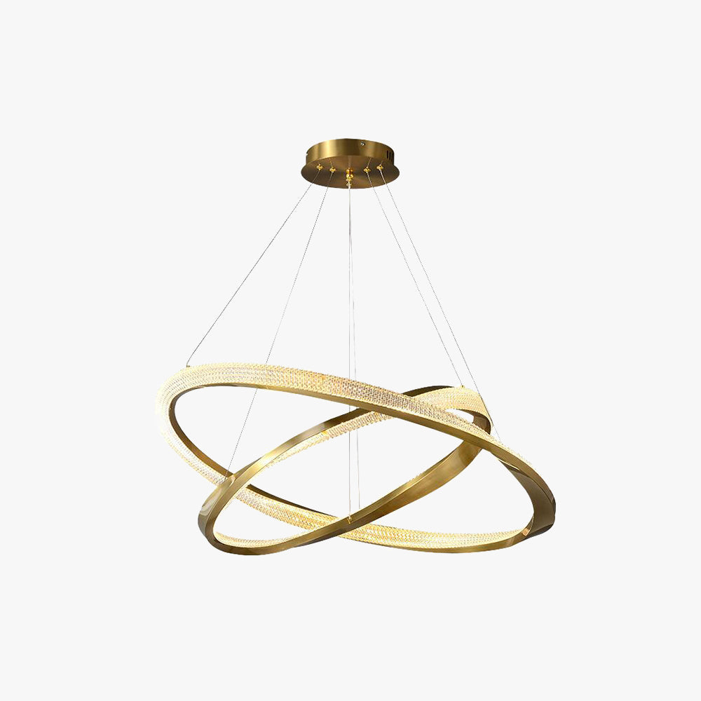 Arisha Suspension Anneau Moderne, Métal/Acrylique, Or/Argent, Salon/Chambre à Coucher - Neutralighting