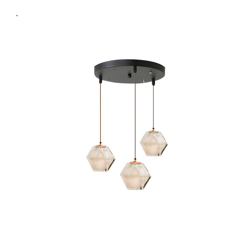 Valentina Polyèdre LED Suspension Métal Verre Cuisine Chambre à Coucher - Neutralighting