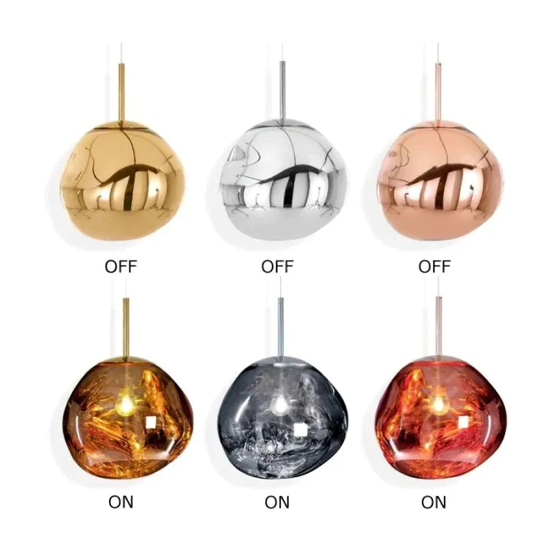 Milo Suspension Moderne en Verre Coloré Irregulier - Neutralighting