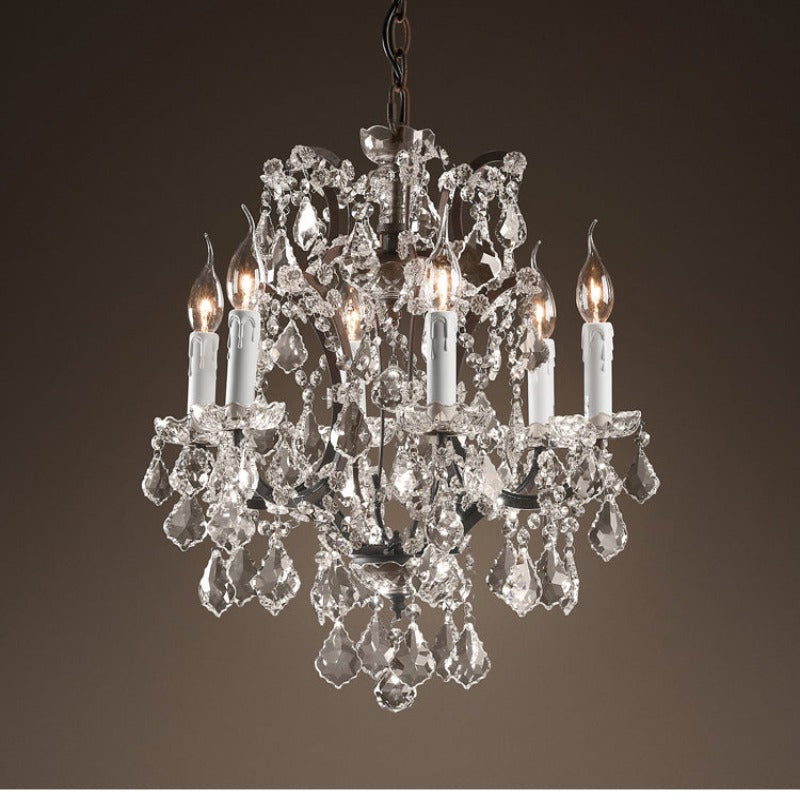 Silva Lustre décoratif Moderne, Métal/Cristal, Rouille, Salon