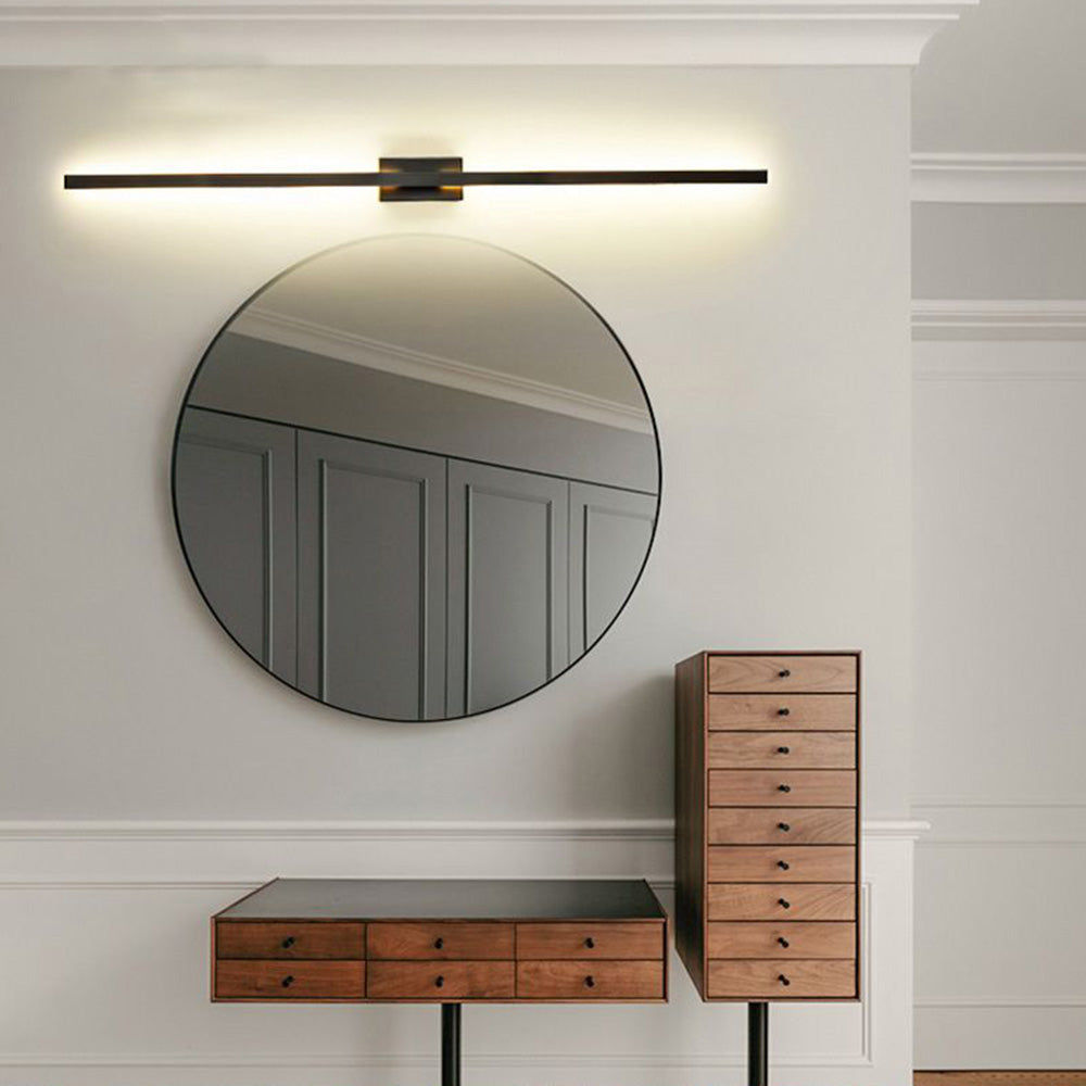 Arisha Longue Intérieur LED Applique Murale Linéaire Moderne Métal Noir Salle de Bain - Neutralighting