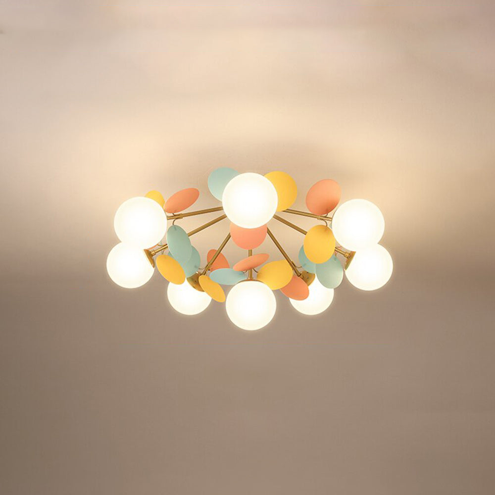 Nexen Plafonnier en forme de branche florale multicolore