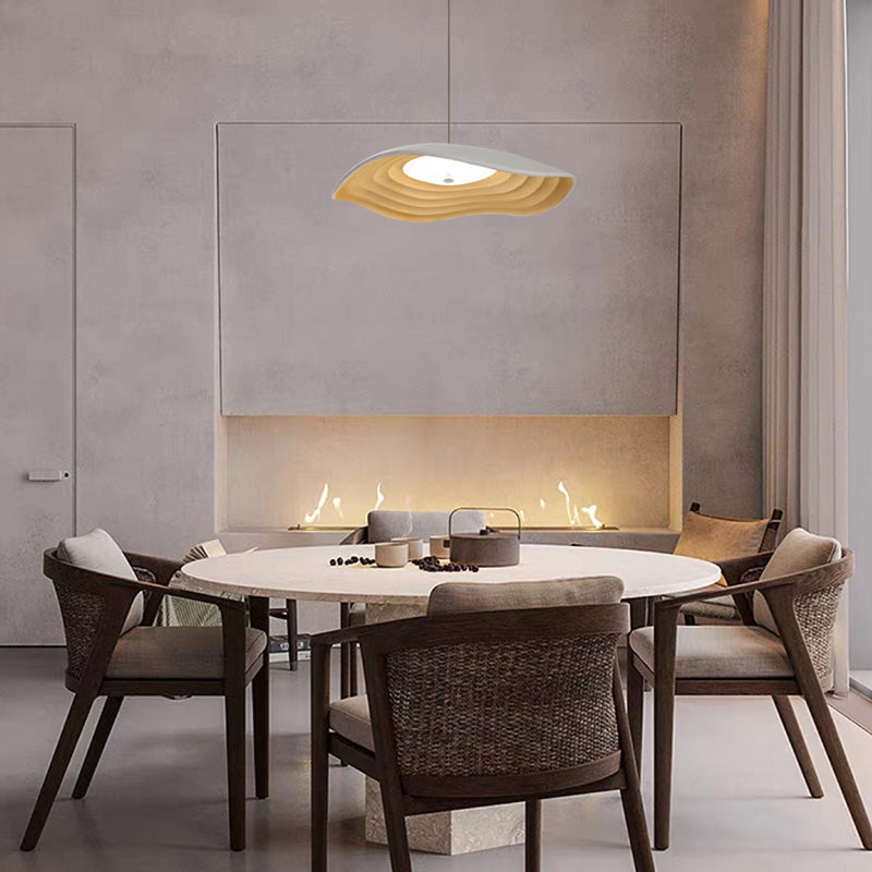 Arisha Suspension Ronde Nordique, Résine, Blanc/Orange/Noir, Salle à Manger/Cuisine - Neutralighting