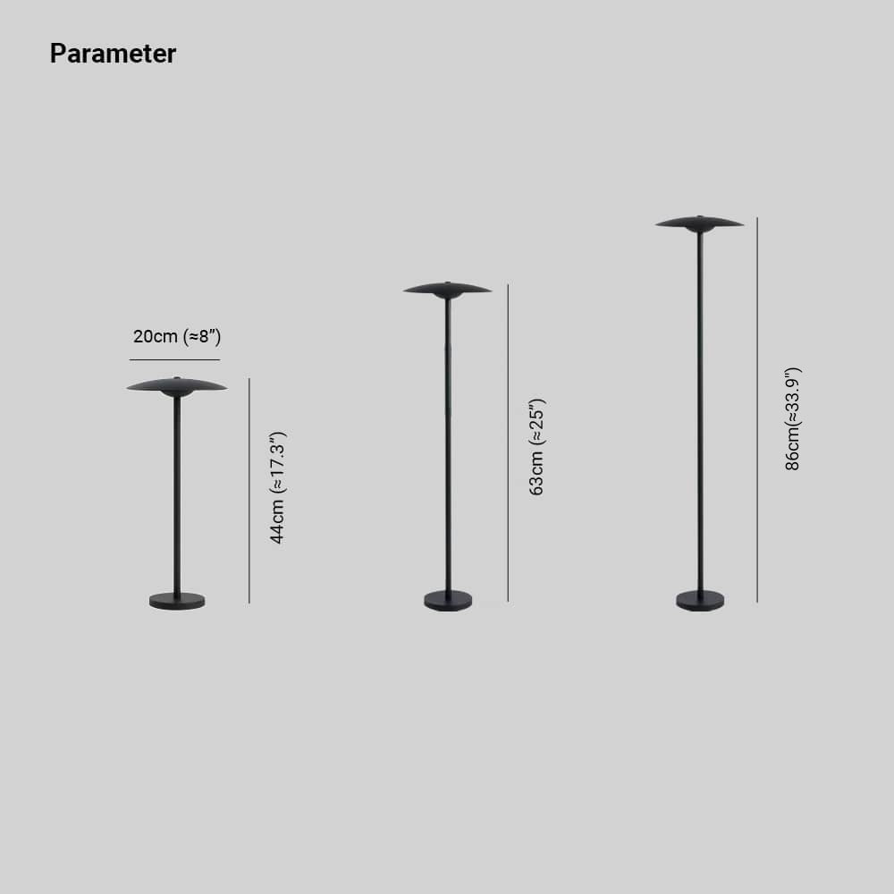 Arisha Lampadaire Parapluie Moderne, Métal, Noir/Café, Extérieur - Neutralighting