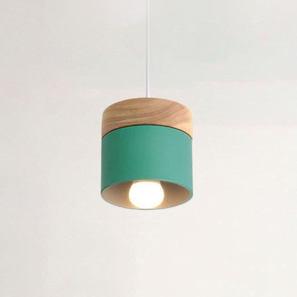 Valentina Suspension LED Macaron Nordique Métal/Bois Chambre - Neutralighting
