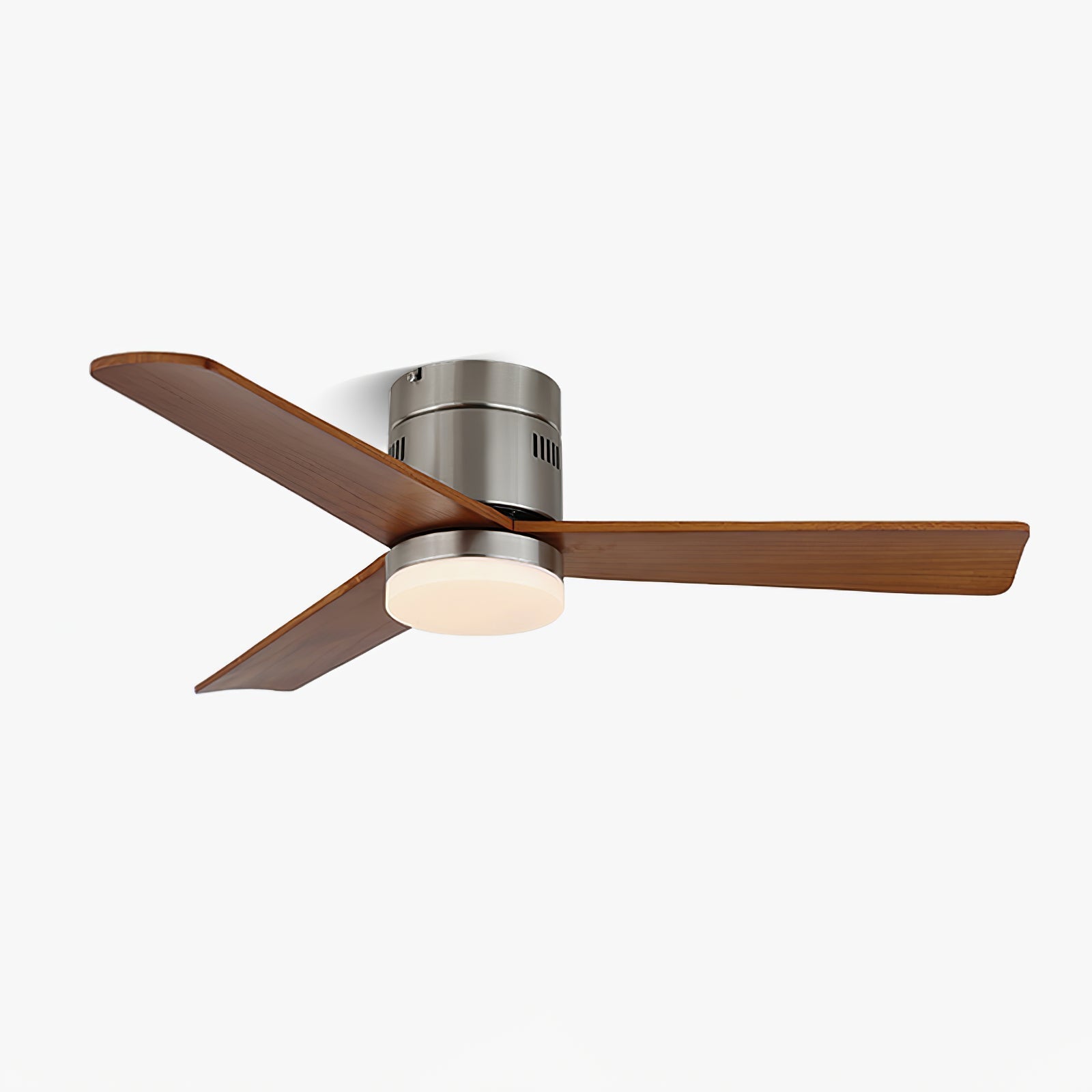 Ventilateur de plafond lumineux Eris minimaliste en bois, Modèle A