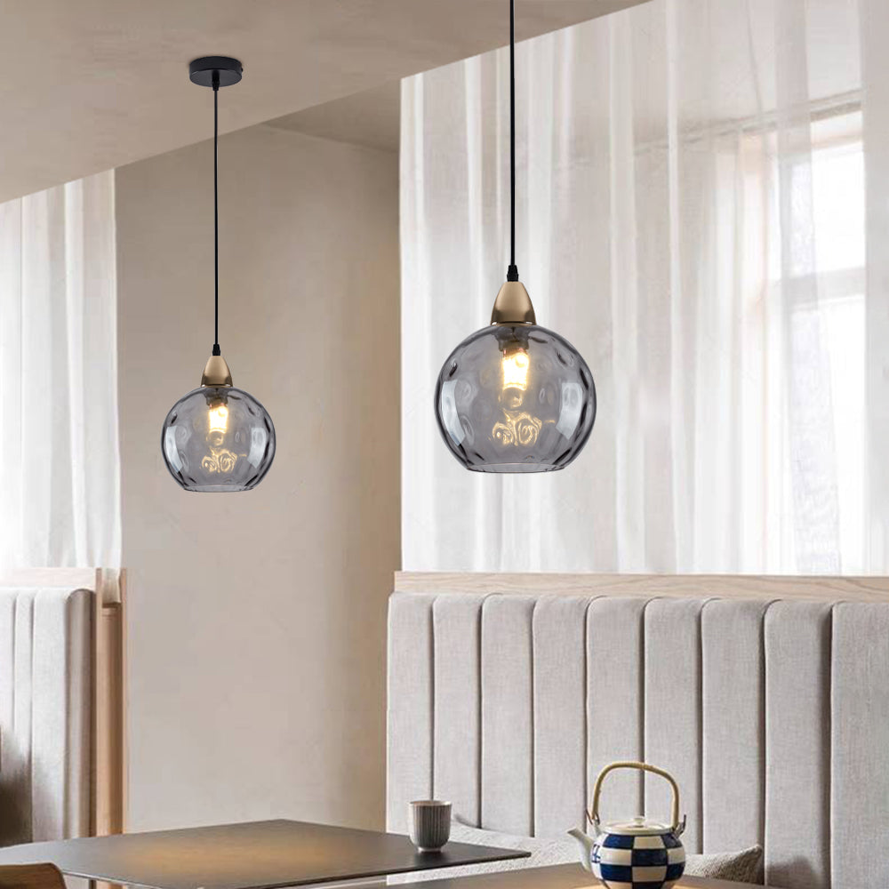 Water Ripple Suspension Boule Moderne Verre Rouge/Vert/Bleu Salon - Neutralighting