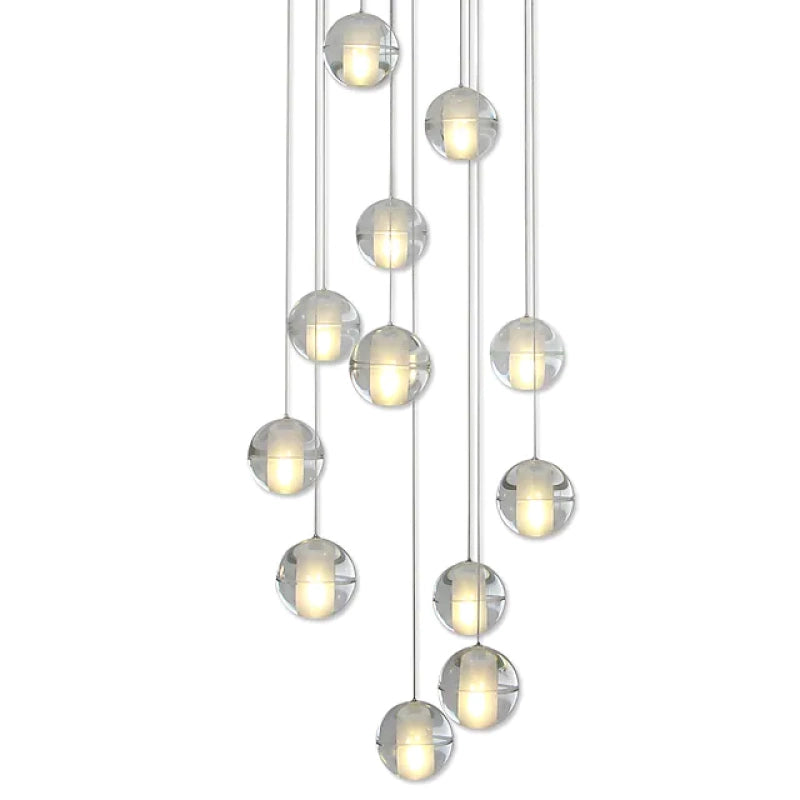 Arisha Suspension Globe Simple, Acrylique/Metal, Blanc, Salon - Neutralighting