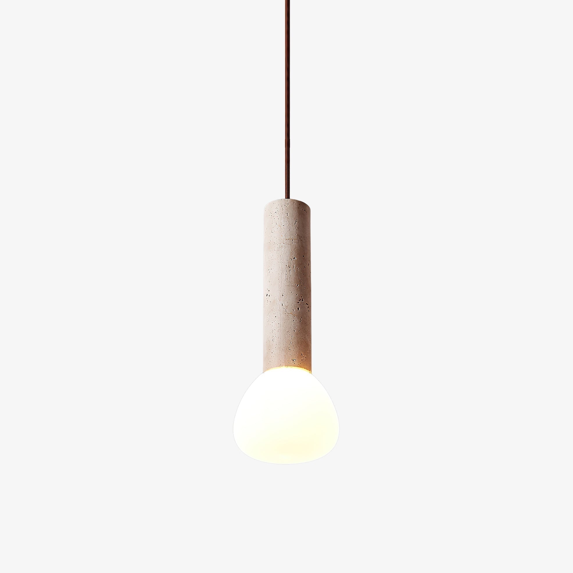 Cicaris Lampe Suspendue Minimaliste en Travertin - Neutralighting
