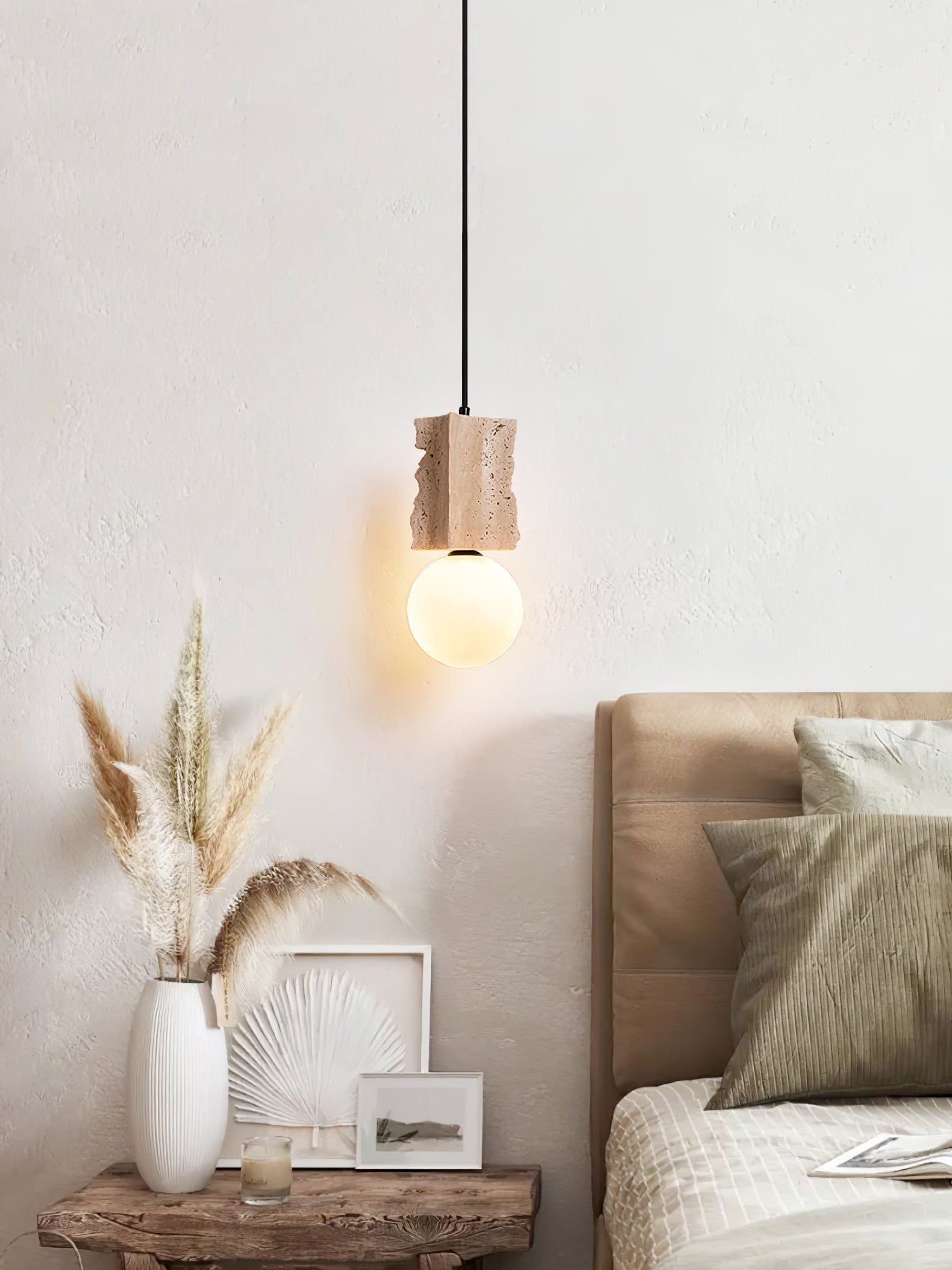 Travertine Raw Edge Pendant Light - Letslighting
