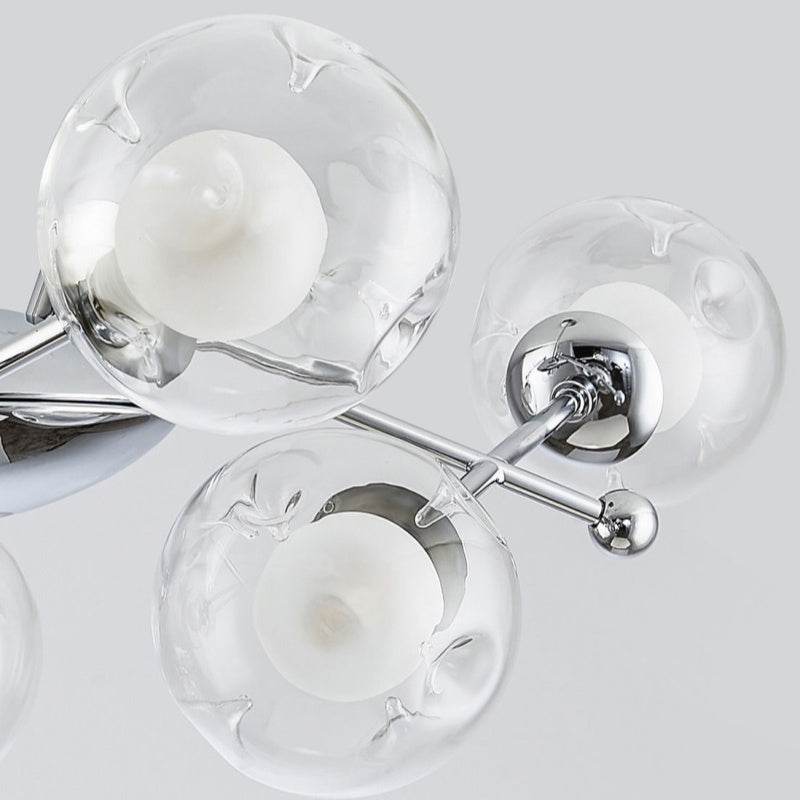 Valentina Moderne LED Lustre Chromé Verre Salon/Chambre À Coucher
