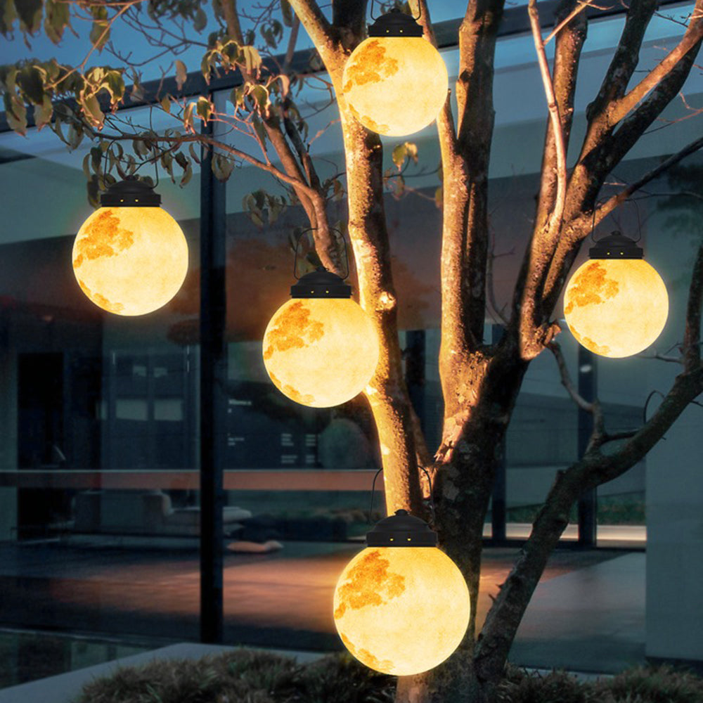 Aria Suspension Extérieure Globe Moderne, Métal/Résine, Or, Jardin