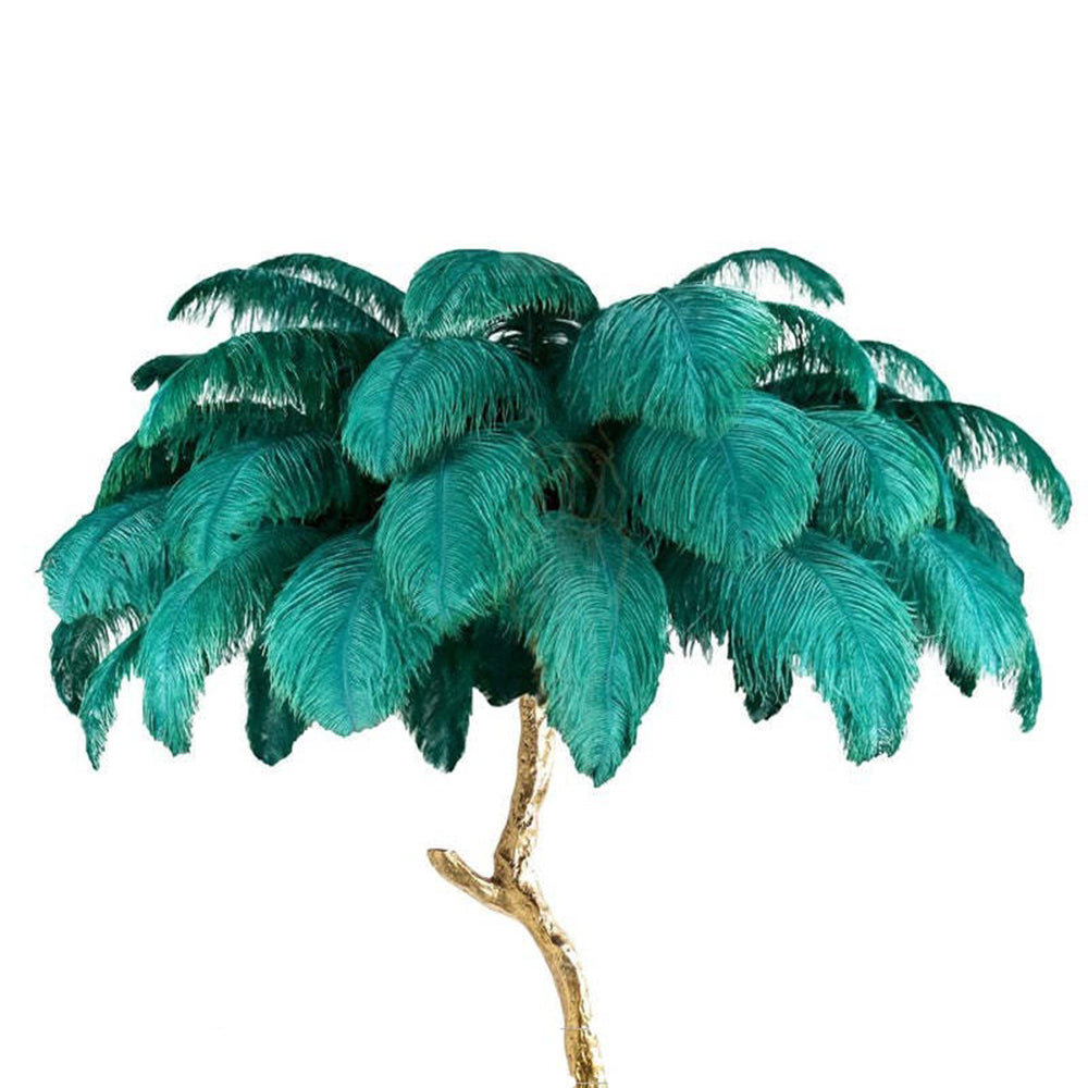 Lampadaire Fleur Luxe Plume/Métal Coloré Salon