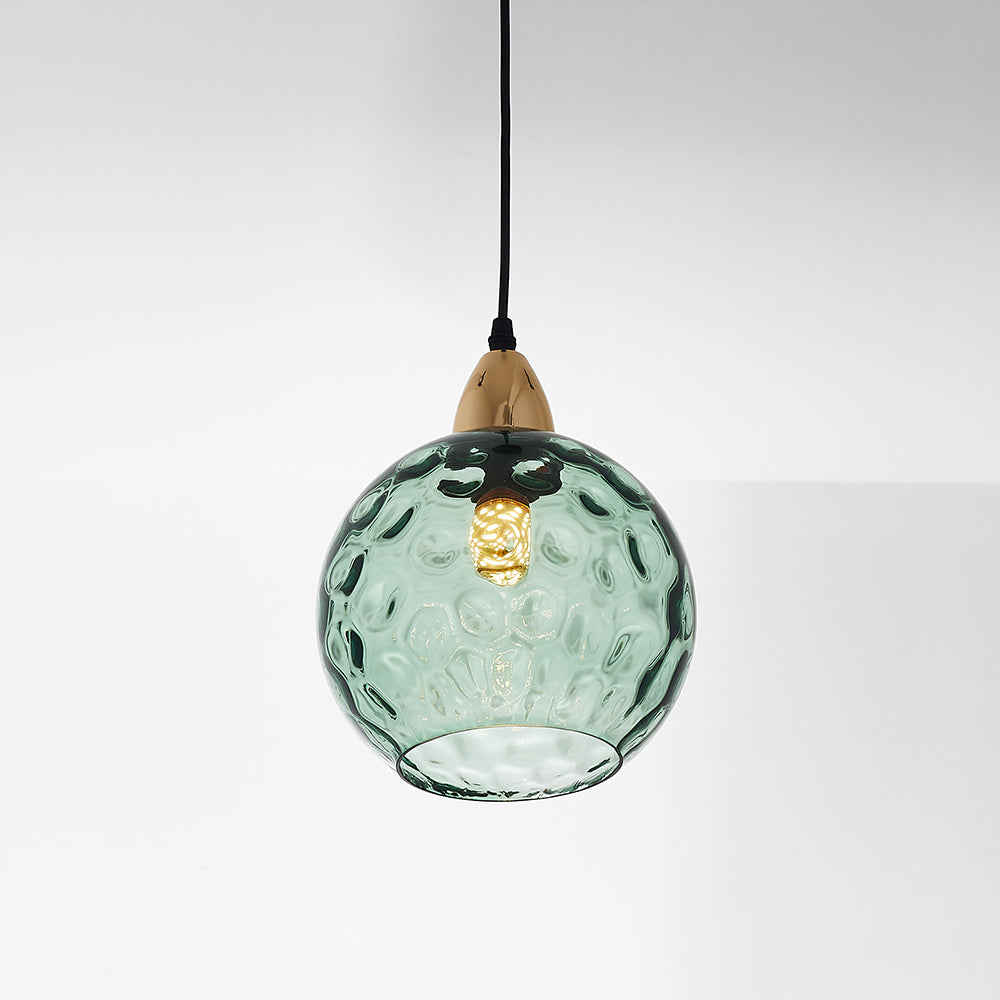 Water Ripple Suspension Boule Moderne Verre Rouge/Vert/Bleu Salon - Neutralighting