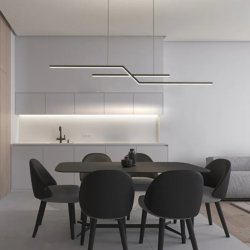 Arisha Luminaires Suspension LED Linéaire Moderne Métal Chevet Chambre - Neutralighting