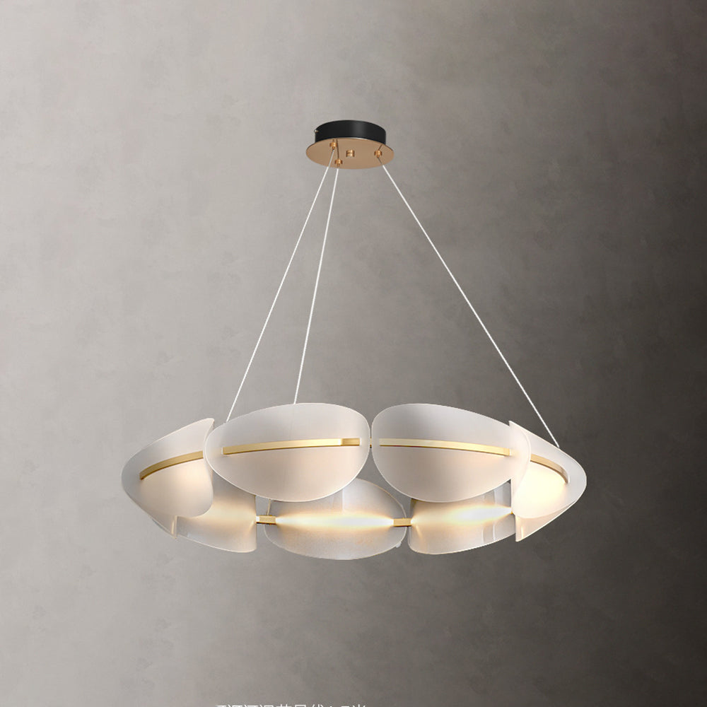 Arisha Suspension Ronde Moderne, Métal/Acrylique, Couleur Variable, Salon/Chambre à Coucher - Neutralighting