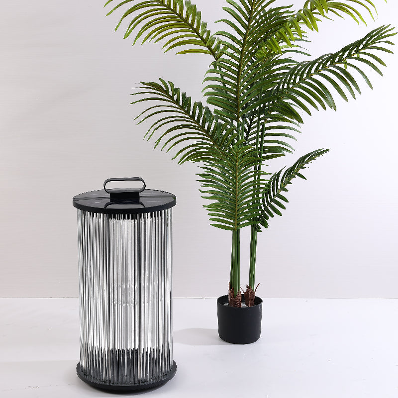 Ray Lampadaire Cylindre Simple, Métal/Verre, Gris, Jardin - Neutralighting