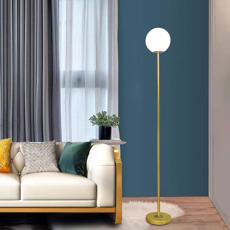 Valentina Design Lampadaire Bulle Simple Métal/Acrylique Doré Salon - Neutralighting