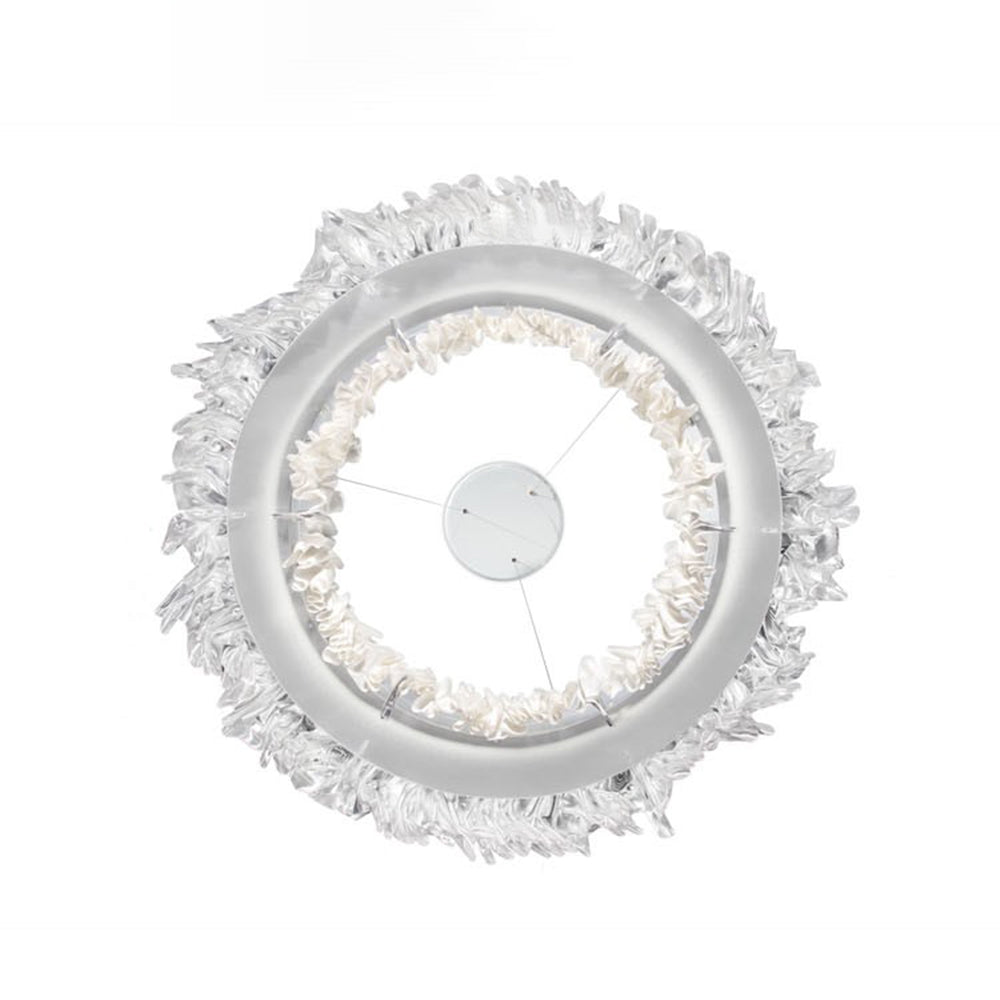 Kristy Suspension Anneau Simple, Acrylique/Acier, Or/Blanc Chambre - Neutralighting