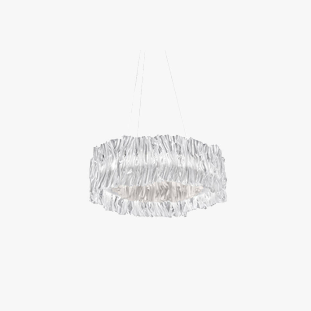 Kristy Suspension Anneau Simple, Acrylique/Acier, Or/Blanc Chambre - Neutralighting
