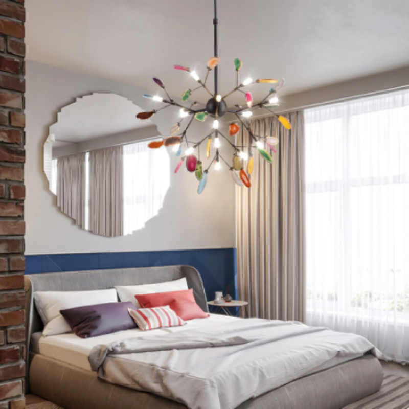 Arisha Lustre Coloré Branche Feuille Design, Salon/Chambre - Neutralighting