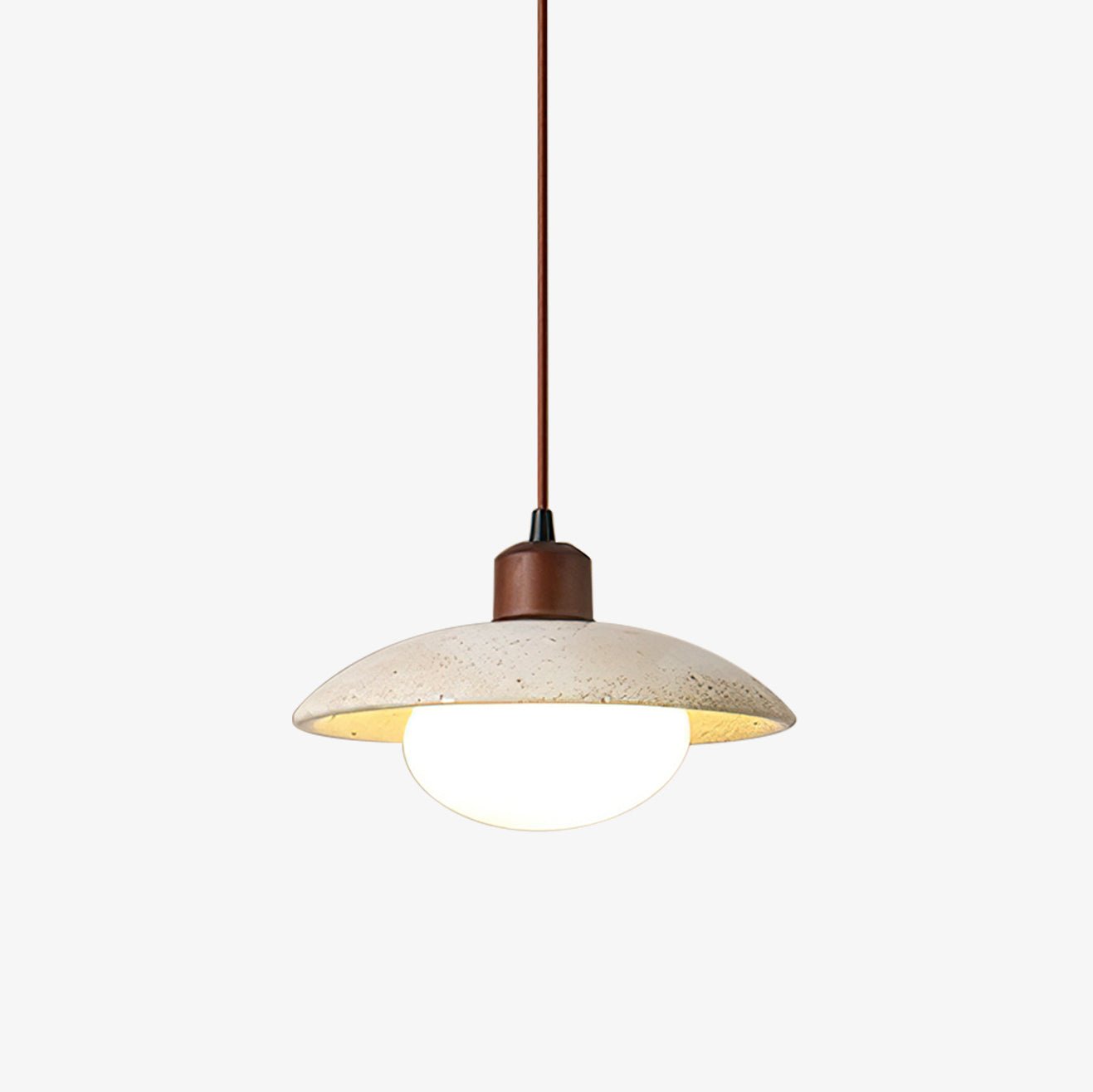 Onorarae Dôme-Abat-Jour Travertin Pendentif Lumière - Neutralighting