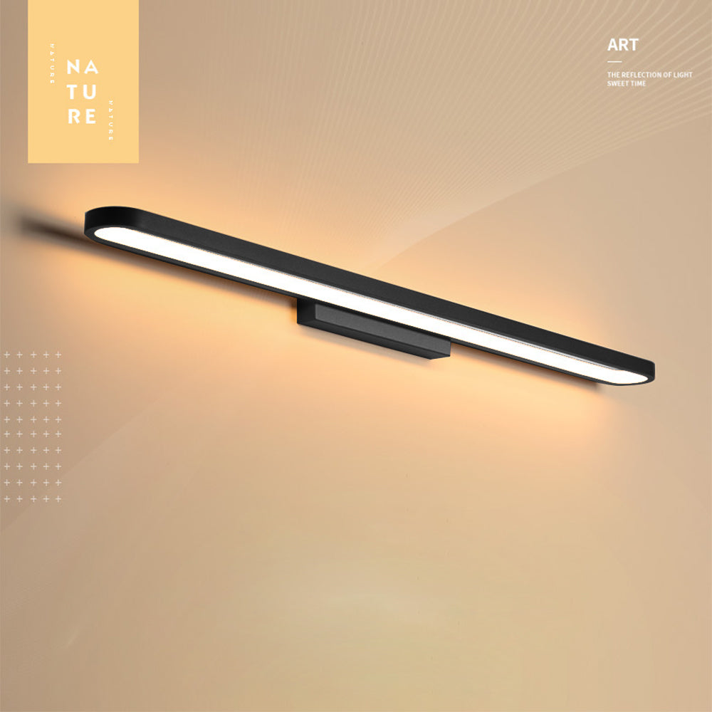 Luxa Applique Murale Miroir Ovale Moderne. Métal/Gel de Silice. Café/Noir Salon - Neutralighting