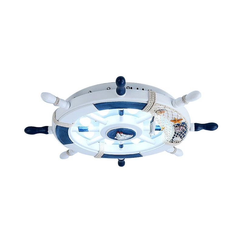 Arisha Moderne LED Plafonnier Blanc/Bleu Métal Salon Chambre à coucher - Neutralighting