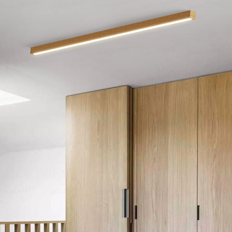 Urien Plafonnier Longue Linéaire Simple. Bois. Couloir/Chambre - Neutralighting