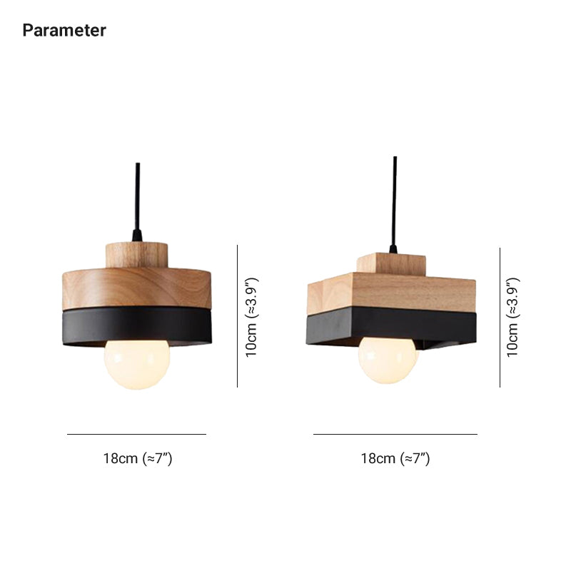 Valentina Suspension, Métal/Bois, Noir/Blanc, Salle à Manger/Salon - Neutralighting