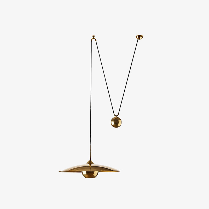 Pyra Suspension Linéaire Dorée Réglable En Hauteur. Métal - Neutralighting