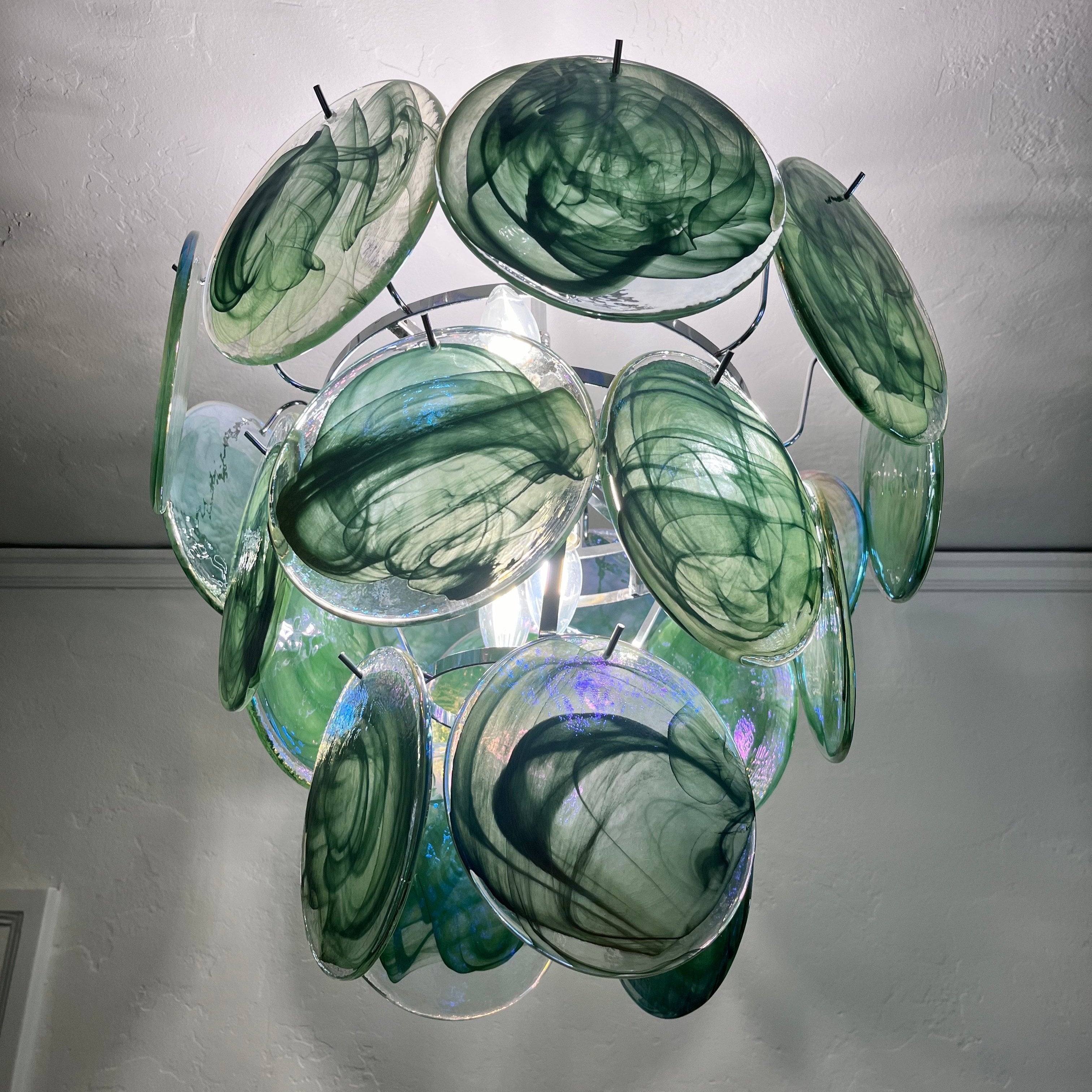 Camisa Lustre Couches de Disques en Verre Murano - Neutralighting
