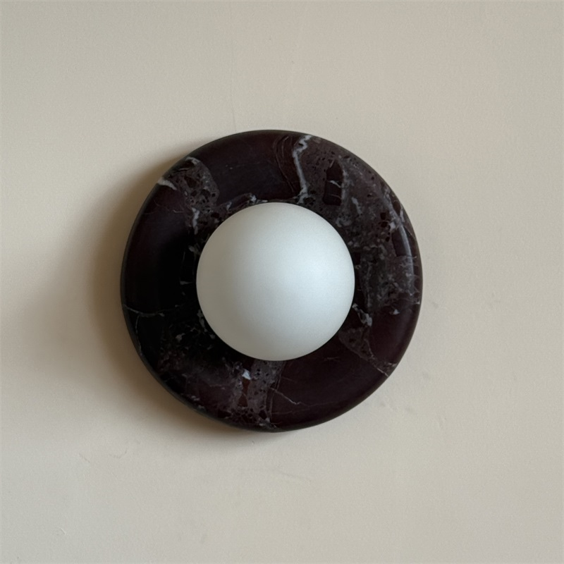 Uzorionis Applique Murale en Verre Marbré Rouge Foncé Nordic Art - Neutralighting