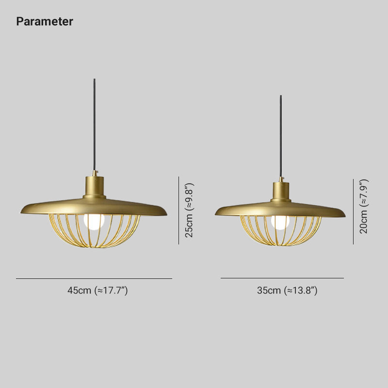 Arisha Suspension Ronde Moderne LED Luxe Métal, Or/Gris/Noir/Marron/Bois, Salon - Neutralighting
