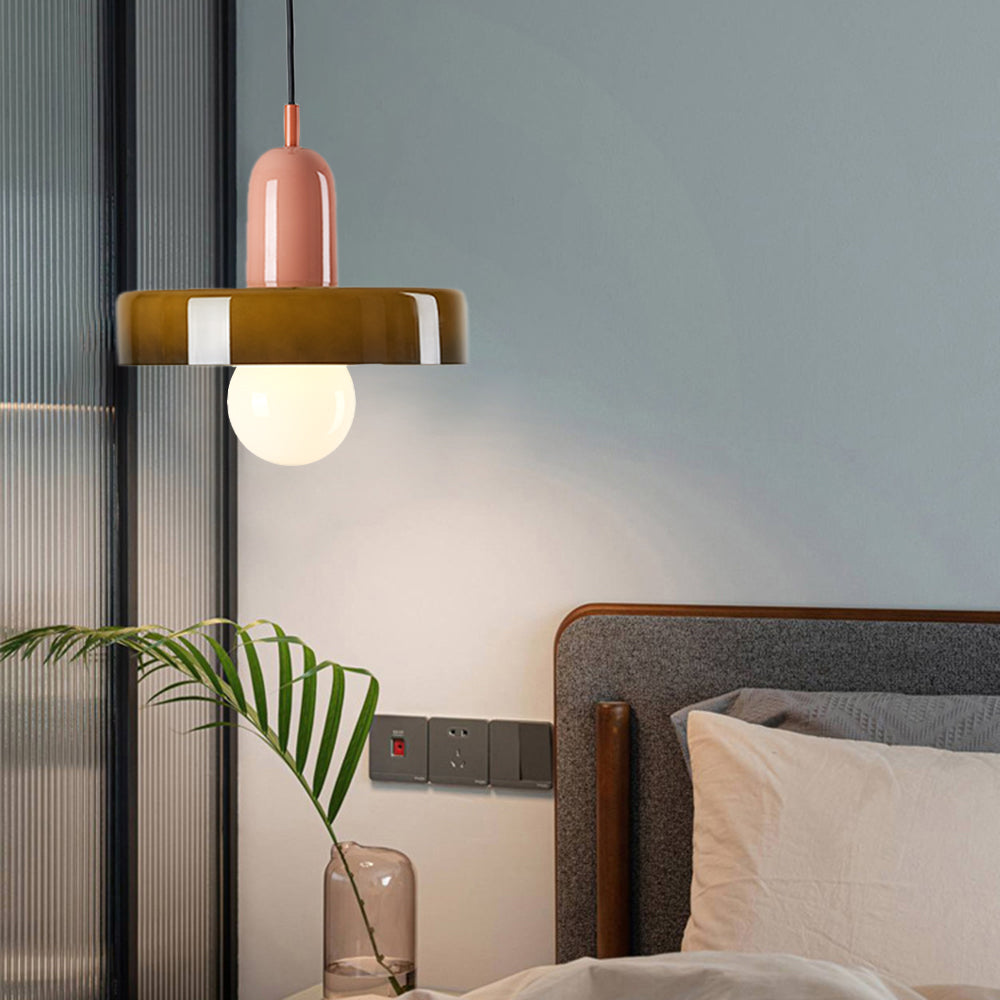 Jess Suspension Ronde Vintage Verre Salon - Neutralighting
