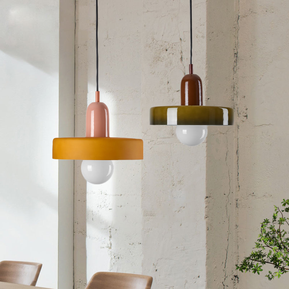 Jess Suspension Ronde Vintage Verre Salon - Neutralighting