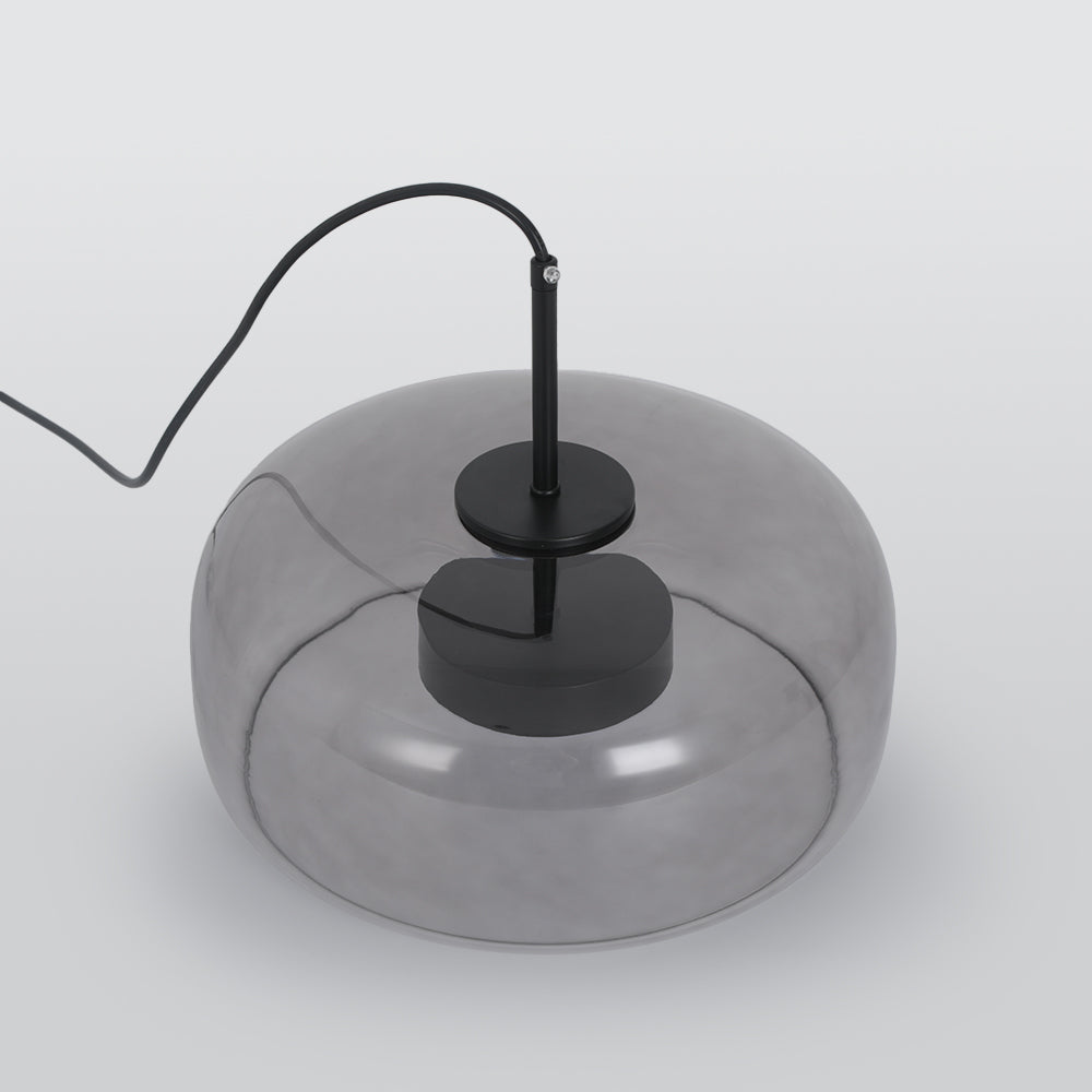 June Suspension Cylindre Moderne Verre. Claire/Grise Fumée/Ambre - Neutralighting