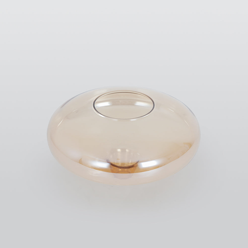 Valentina Luminaires Suspensions Dôme Moderne Métal/Verre Ambre Salon/Chambre à Coucher - Neutralighting