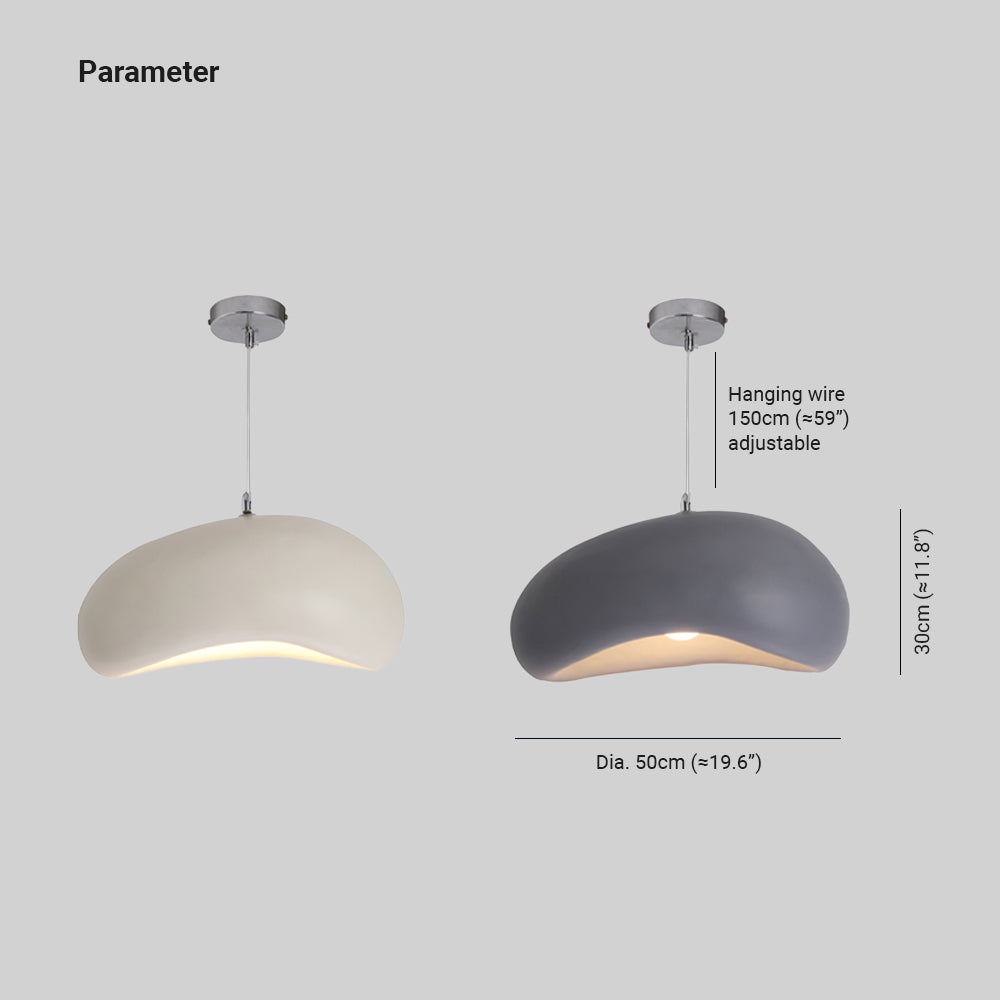 Avi Suspension Pain Naturelle, Résine/Acrylique, Blanc/Gris, Chambre - Neutralighting
